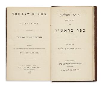 (JUDAICA.) The Law of God.